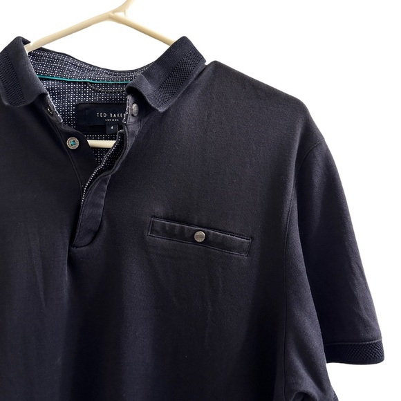 Ted Baker Men’s Polo Shirt Size 4 Medium Excellent Condition‎ Business Casual - Picture 3 of 7